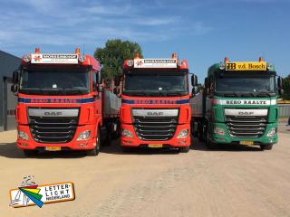 Vrachtwagen wagenpark bestickering Daf.